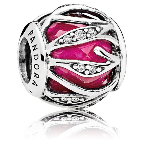 Retired Pandora Silver Natures Radiance Synthetic Ruby Bead - 791969SRU -NWT- - Picture 1 of 4